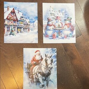 Festive Holiday Canvas Art Prints Set